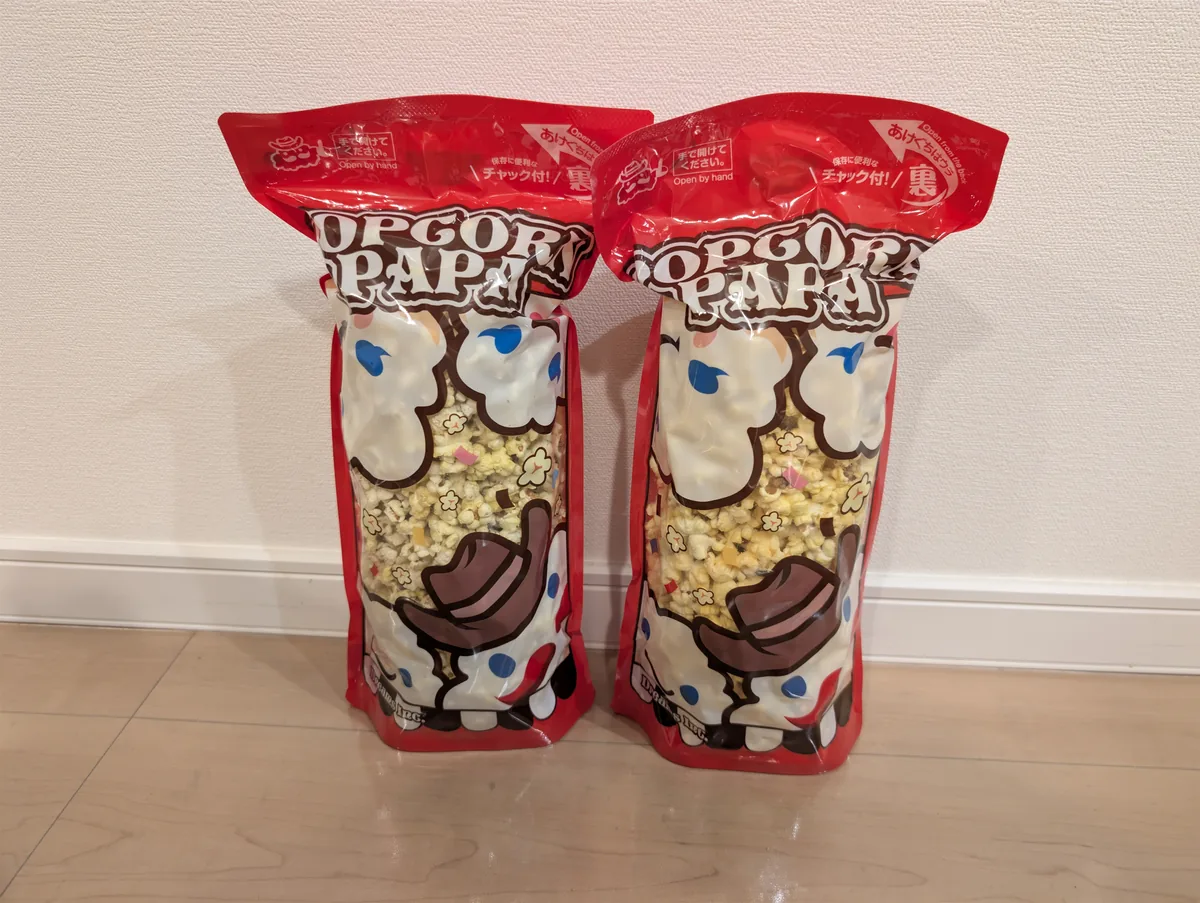 ポップコーンパパのたこやき味と明太子マヨネーズ味